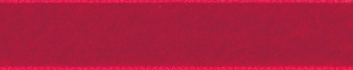 Berisfords Velvet Ribbon, Red, 102 x 56 x 102 cm, 10.2 x 5.6 x 10.2 cm