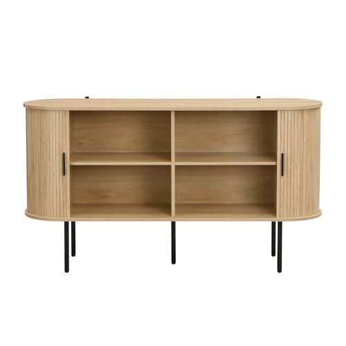 Buffet Moderne 140 cm Portes Coulissantes Merax
