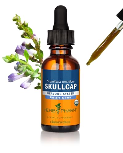 Herb Pharm Skullcap Liquid Herbal Extract: Traditional Relaxing Skullcap Herb | Traditional Calm Mind Support | Non-GMO Gluten-Free Vegan Skullcap Tincture Up to ~3 Week Supply 1 oz*
