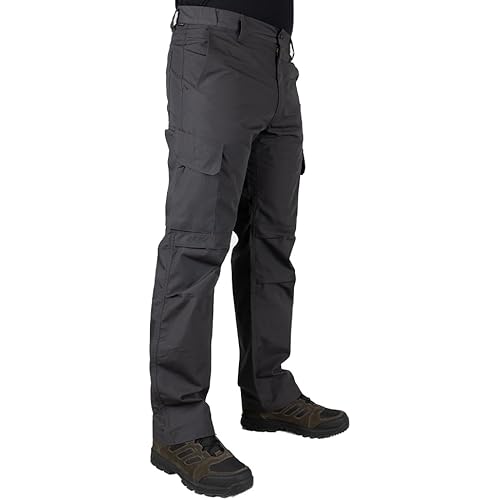 LA Police Gear Men's Urban Ops Tactical Pants, Gusseted Crotch, Ripstop, Water & Stain Resistant Work Pants for Men