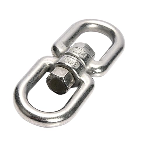 AUXBC M12 Double Ended Swivel Eye Hook, Heavy Duty Stainless Steel, Swivel Shackle Ring Connector Hardware, 304 Double Ended Closed Ring Hook for Garden, Home, Shop by AUXBC - Image 2