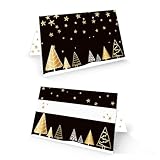 Logbuch-Verlag Pack de 25 tarjetas de mesa para nombre con motivos navideños en color negro,5 cm - tarjetas marca sitios para navidad