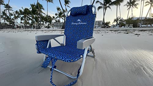 Tommy Bahama Backpack Cooler Beach Chairs - Blue Floral #TOP5