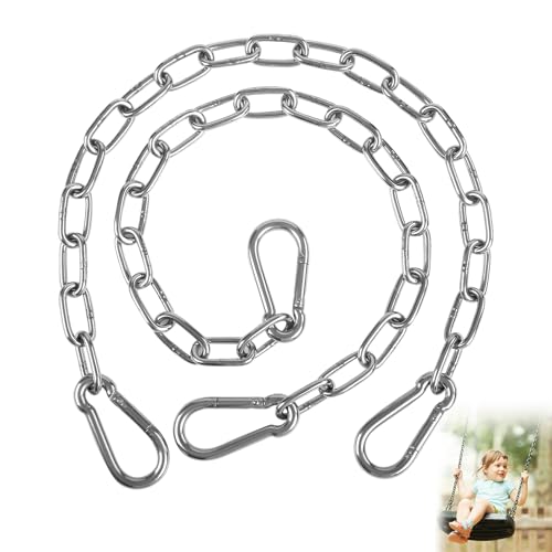 2 Pack 30 Inch Heavy Duty Chains for Swing, 440LB Hanging Chair Chain with 5/16 Thick Clasps, Adjustable Stainless Steel Chain Extension for Porch Tree Swing Hammock Chair Boxing Bag Yoga Gym
