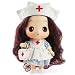 BESTWALED Infirmière Habiller DIY Jouet L18CM Charmant Poupées De Chiffon Fille Princesse Poupée Vinyle Jouets pour Enfants 12 Articulations Mobile Anniversaire Festival Cadeau De Noël,Blanc