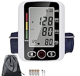 TradeProvider - Monitor automático de presión arterial de brazo con pantalla grande, batería y bolsa de transporte, máquina digital BP precisa, monitor portátil con memoria para el hogar, viajes y