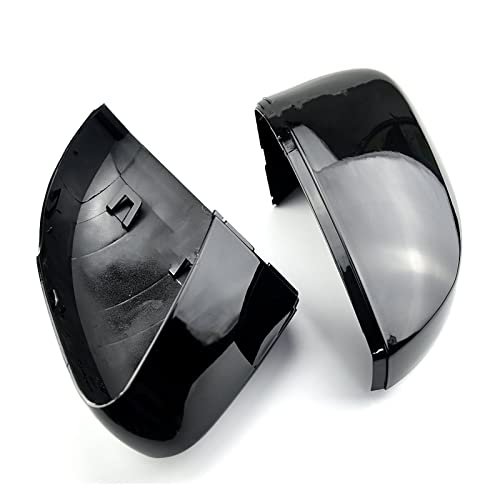 Foto von Außenspiegelkappe Seite Rückspiegel Abdeckung Für VW Für Polo Für MK5 6R 6C ABS Schwarz Seite Spiegel Kappen Zubehör Ersatz Shell Trim Seitenspiegel Abdeckkappen (Farbe : Bright black)
