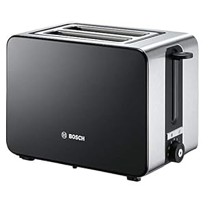 Bosch Sky Compact TAT7203GB 2 Slot Stainless Steel Toaster with 7 variable browning levels including frozen - Black