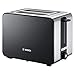 Bosch Sky Compact TAT7203GB 2 Slot Stainless Steel Toaster with 7 variable browning levels including frozen - Black