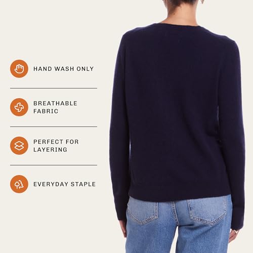 Weatherproof Vintage Women's Lightweight 100% Pure Thin Cashmere Sweater, Long Sleeve Sweatshirt, Casual Soft Pullover(XS-XL)4