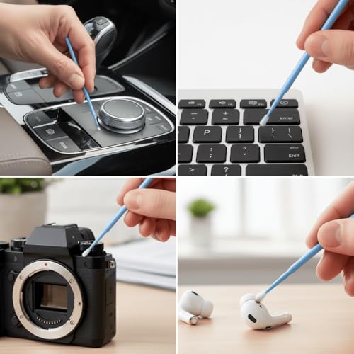 Bildschirmreiniger Set - Display Spray mit magischem Mikrofasertuch & 5 Reinigungsstäbchen – streifenfrei für Fernseher, Handy, Laptop, Auto Display & Tastatur