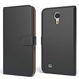EXAKTE VERARBEITUNG: Das exakt verarbeitete Handy Etui aus Kunstleder ist besonders hochwertig und widerstandsfähig. Eine einfach zu öffnende Magnetverschluss-Lasche sorgt für eine schnelle Sicht auf das Handy