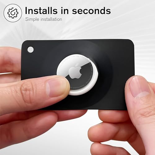 Image of Airtag Card Case for Wallets, Water Proof Shock Proof Scratch Resistant Drop Resistant (Black, Card Type)