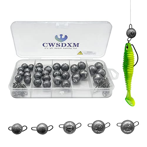 CWSDXM 30PCS Fishing Sinkers Weights, Cheburashka Sinker Weights Kit