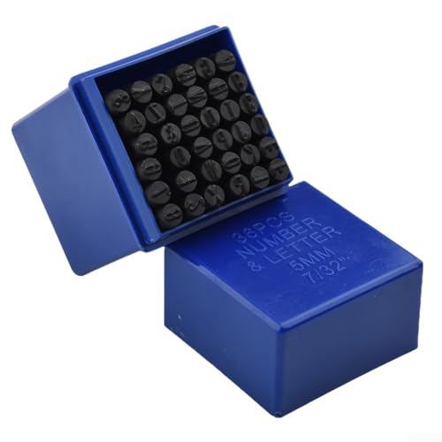 Image of 36-Piece Letter Number Punch Set | 5mm Carbon Steel Stamping Tool Kit for Leather | Metal | Wood DIY Crafts with Storage Box | A-Z 0-9 Symbols