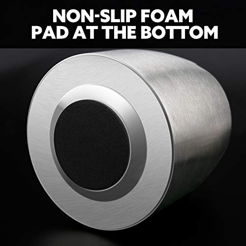 Luxebell Windasbak, asbak met deksel van roestvrij staal, binnenasbak met antislip bodem, draagbare asbak voor tuin en balkon - Image 6