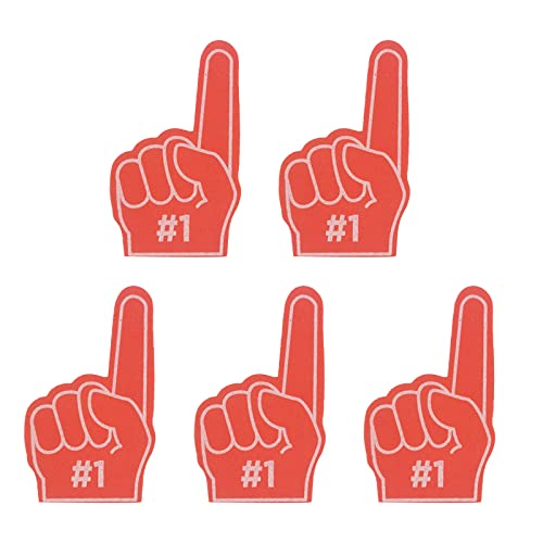 MULAIDI Juego de 5 guantes de animación azules para dedos creativos de espuma EVA #1 para actividades al aire libre, artículos esenciales para animadoras, fiesta de animación para Spo 5 piezas/juego,