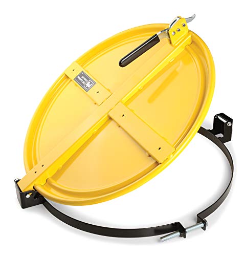 New Pig Latching Drum Lid | For 55 Gal Steel Drums | One-Hand Latch | Bolt-Ring | Locking Lid | Yellow | Drm659-Yw #TOP23