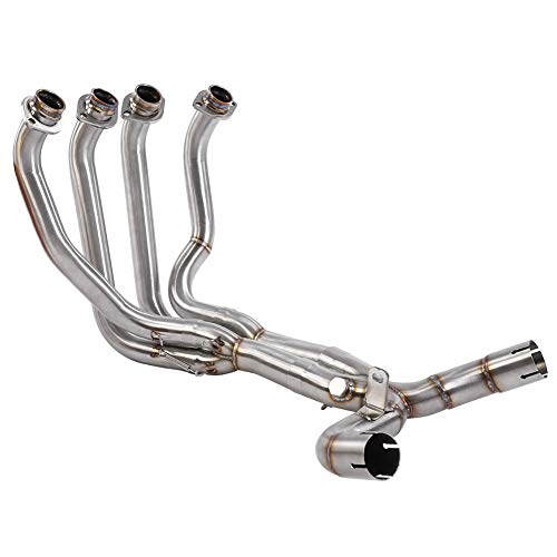 Qiilu Motorcycle Front Pipe Modification Exhaust Vent Front Pipe Link Stainless Steel 4-2 Headers for KAWASAKI Z1000 2010-2018