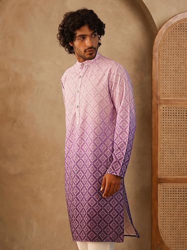 Image of Jompers Men's Ombre Pure Cotton Straight Kurta