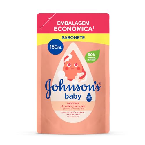 Johnson’s Baby Refil Sabonete Líquido Glicerina Da Cabeça Aos Pés,180ml