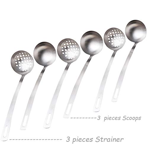 6PCS Hot Pot Strainer Scoops, (stainless steel)