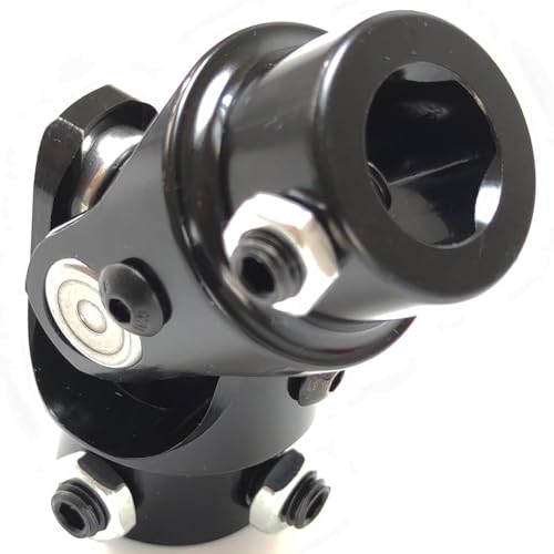 3/4" For-d V Triangle x 3/4" DD Universal U Joint Steering Shaft Coupler, 3/4 V Triangle to 3/4DD Universal Shaft Coupling, Automotive Replacement U-Joint Coupling