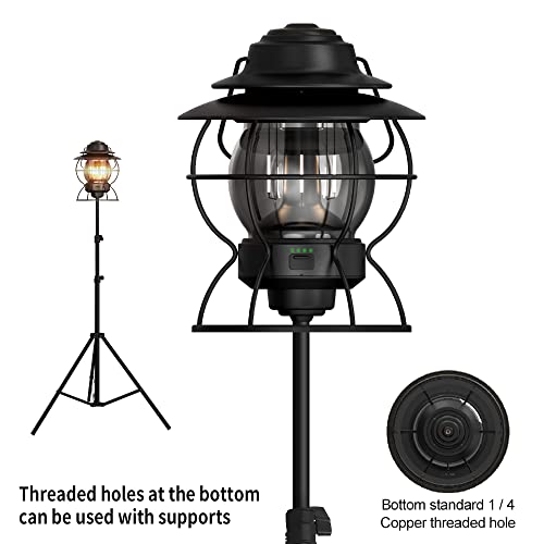 Pinsai Led Camping Lantern,Rechargeable Retro Metal Camping Light,Battery Powered Hanging Candle Lamp ,Portable Waterpoor Outdoor Tent Bulb, Emergency Lighting For Power Failure,Outages #TOP2