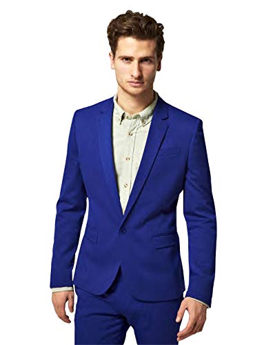 Yaflonjaa Hommes Veste Blazer de fête de Mariage Veste de Costume à Revers à Un Bouton Cover