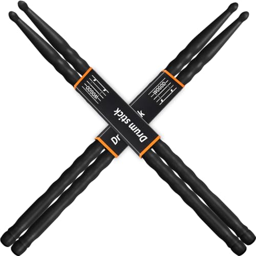 Drum Sticks 5A Drumsticks (2Pack-Black)