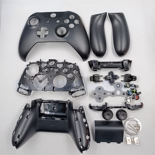 Full Housing Shell Case with Buttons Kit Accessories for Xbox one Slim Xbox one S Controller Replacement (Black)