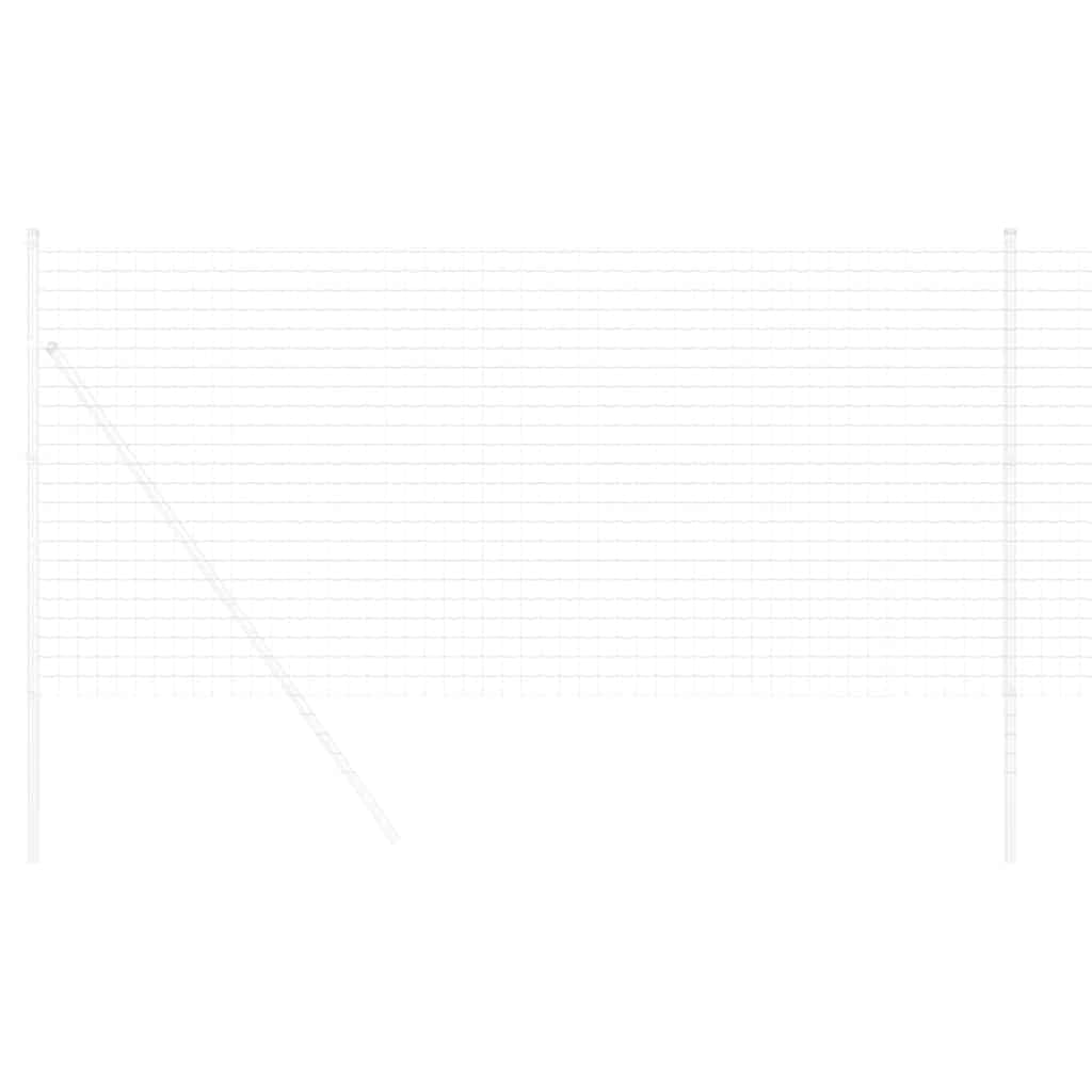 Srebrne ogrodzenie euro, 1 x 10 m, żelazo ocynkowane ogniowo, wytrzymała granica ogrodowa, trwałe metalowe ogrodzenie do użytku na zewnątrz, odporne na warunki atmosferyczne i łatwe w pielęgnacji