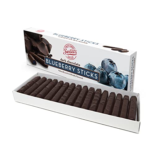 Sweet Candy Company Dark Chocolate Blueberry Sticks - Gourmet Chocolate Covered Sticks, Chocolate...