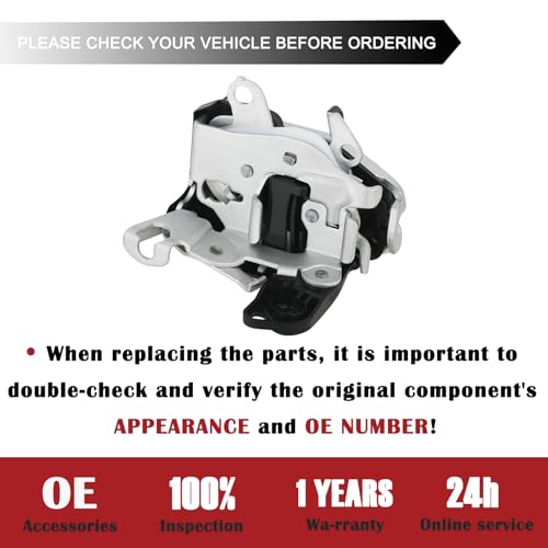 Image of TQPONLY Door Lock Latch Assembly | Compatible with 1999-2008 Ford F150 F250 F350 F450 F550 F650 F750 Excursion Lincoln Mark LT | Front Left Driver Side Replaces 6C3Z-2521813-A 3C3Z-2521813-AA
