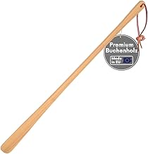 TOPANBIETER 999 Schuhlöffel aus Buchenholz, Extra lang 63 cm, Made in EU, Robuster Holz-Schuhanzieher für bequemes Anziehen ohne Bücken, Schuhanziehhilfe, nachhaltig & langlebig (63 cm)