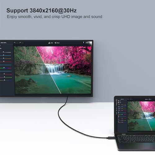 AVACON 4K DisplayPort to HDMI 6 Feet Cable, Uni-Directional DP 1.2 Computer to HDMI 1.4 Screen Gold Plated Cord for Lenovo, HP, ASUS, Dell and Other Brands by AVACON - Image 5
