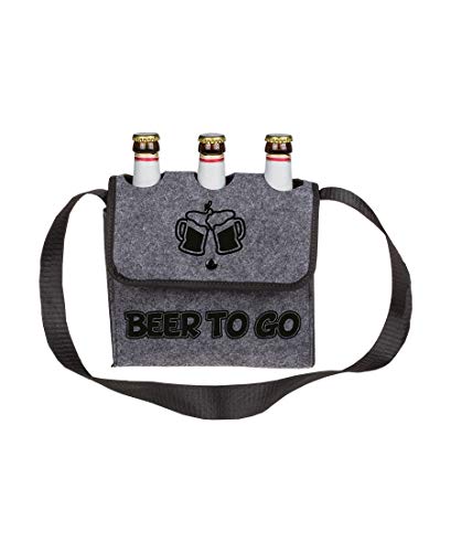 Ideal Trend Beer to go Tasche 21x19x8 cm Bierträger für 3 Flaschen 0,33l Flaschenträger Cover