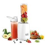Personal Blender UIO, 250W Smoothies Blender for Shakes and Smoothies, Mini Blender, 2×20oz Travel Cups, Small Portable Blender for Ice Blending, Fruit Juice, Protein Meal Pre