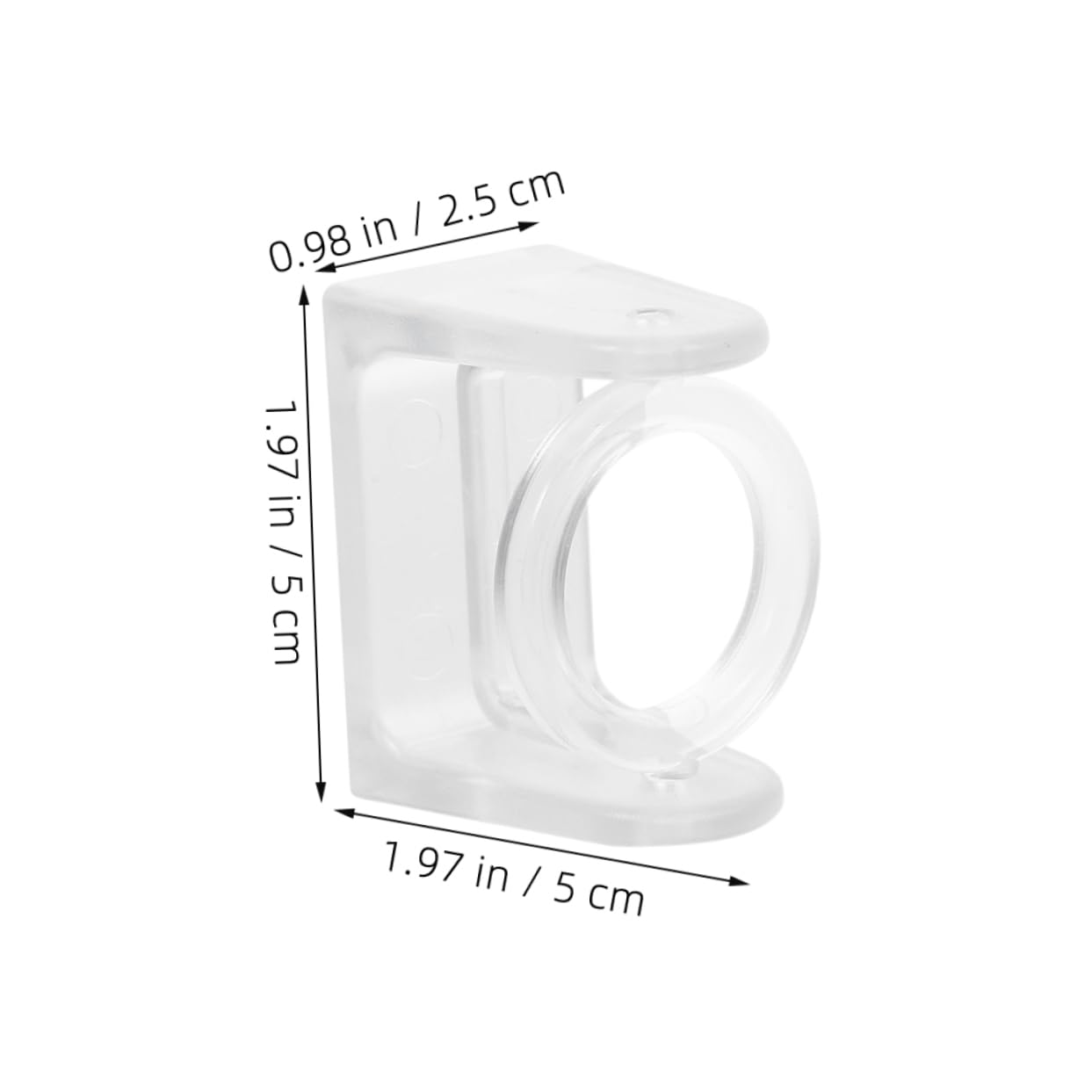 Cabilock 4Pcs Tension Rod Holder Self Adhesive No Drilling Bracket for Kitchens Versatile Wall Mounted Design Optimizes Space for Various Wall Thicknesses