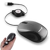 Souris Filaire Type-C Mini Rétractable Portable Silencieuse Optique Souris, Plug and...
