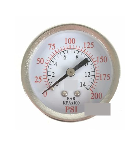 Manomètre de pression d'air 1/8 NPT filetage arrière cadran 2 pouces