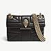Geiger Women’s Mini Kensington Union Jack Quilted Leather Crossbody, Black