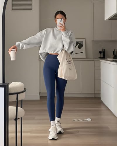 Image of CTHH High Waist Yoga Pants with Pockets for Women Tummy Control Yoga Leggings 4 Way Stretch Workout Pants