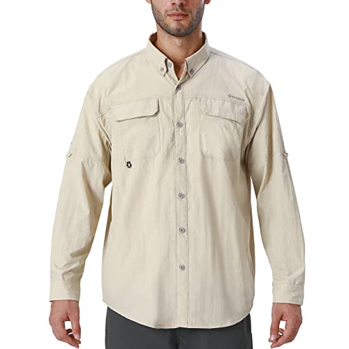 NAVISKIN Men's UPF 50+ Sun Protection Cooling Fishing Shirts