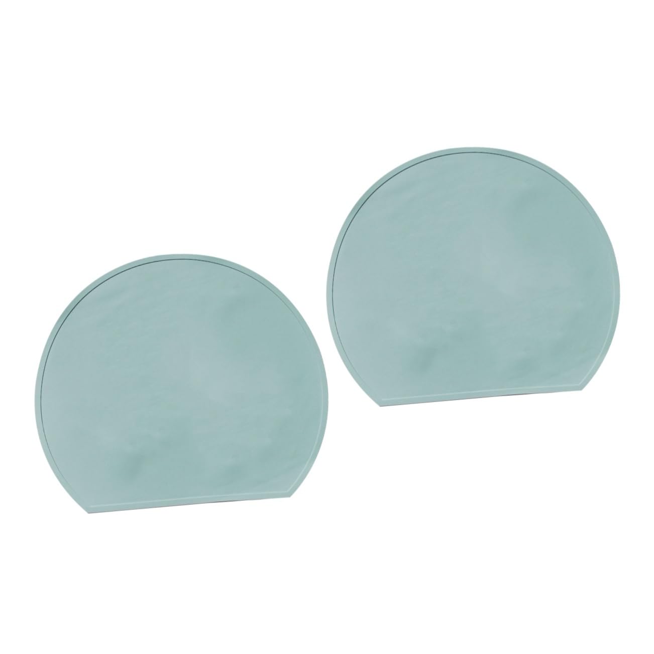 Set de table de 2 pièces bleu et tapis de séchage de cuisine isolé