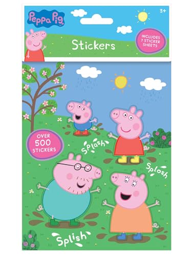 Peppa Pig Stickerbögen, 500+ Aufkleber, Kinder, kreatives Aktivitätsgeschenk, ab 3 Jahren