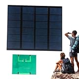 Mini panel solar: células fotovoltaicas para exteriores, módulo de alta eficiencia, cargador portátil con salida duradera | Energía confiable para viajes de campamento y uso de dispositivos al aire li