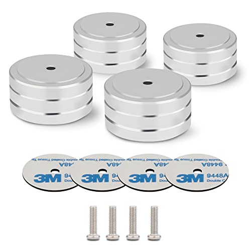 Monosaudio Isolation Feet HiFi Feet 4Pcs 40x20mm Aluminum Universal Turntable Feet with Non-Slip...