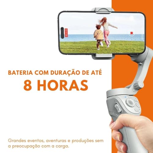 Gimbal PEI-M01 Estabilizador de Vídeo 3 Eixos com Modo de Seguimento Inteligente, Compatível com DSL