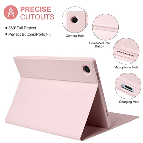 Backlit Keyboard Case For Galaxy Tab A8 10.5 Inch 2022, Detachable Wireless Keyboard, Protective Cover Case Compatible Samsung Galaxy Tab A8 10.5" Sm-X200 X205 X207 Tablet, Pink #TOP5